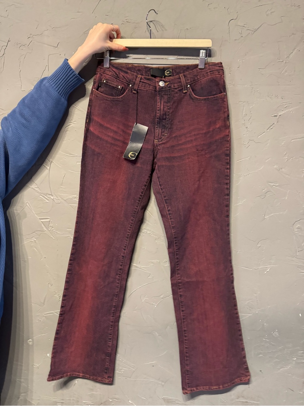 NWT - Just Cavalli Burgundy Jeans - Made in Italy